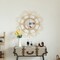 Decorative Flower Shape Woven Rattan Wood Round Modern Hanging Wall Mirror